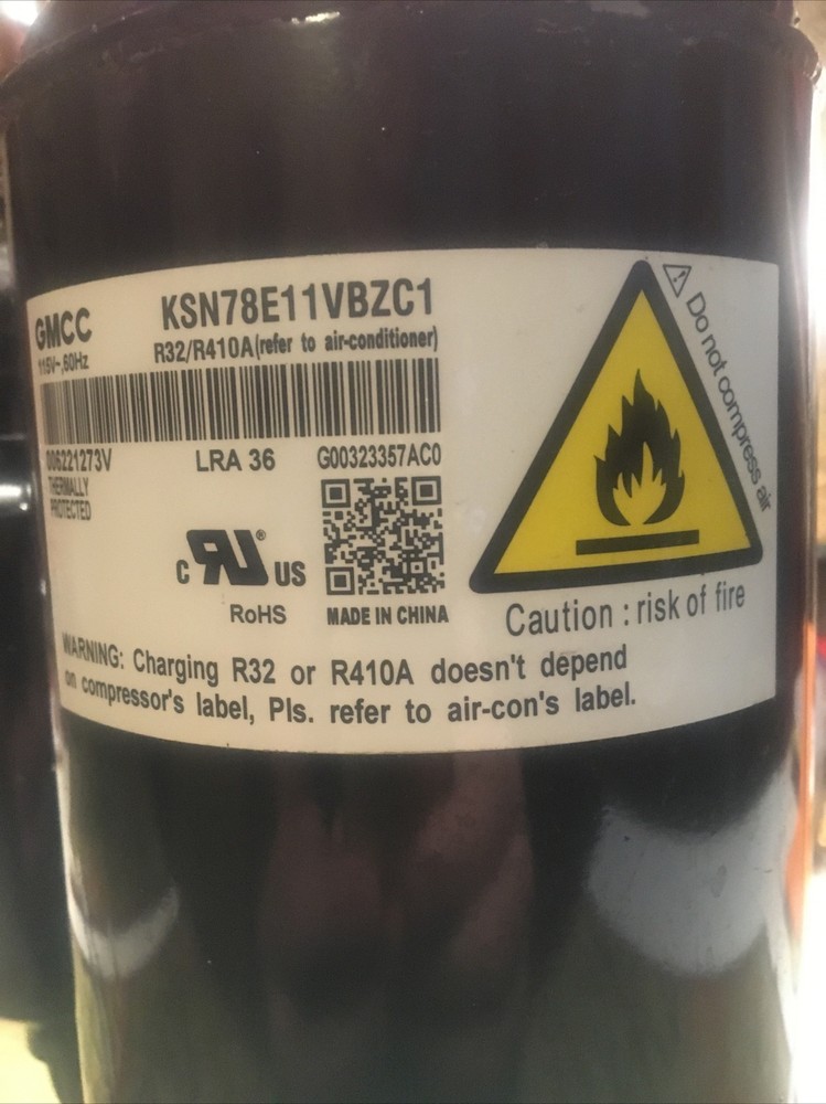 GMCC KSN78E11VBZC1 115V 60Hz LRA 36 Compressor