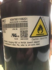 GMCC KSN78E11VBZC1 115V 60Hz LRA 36 Compressor