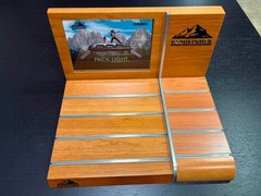 Casio Pathfinder branded wooden countertop retail display rack USED