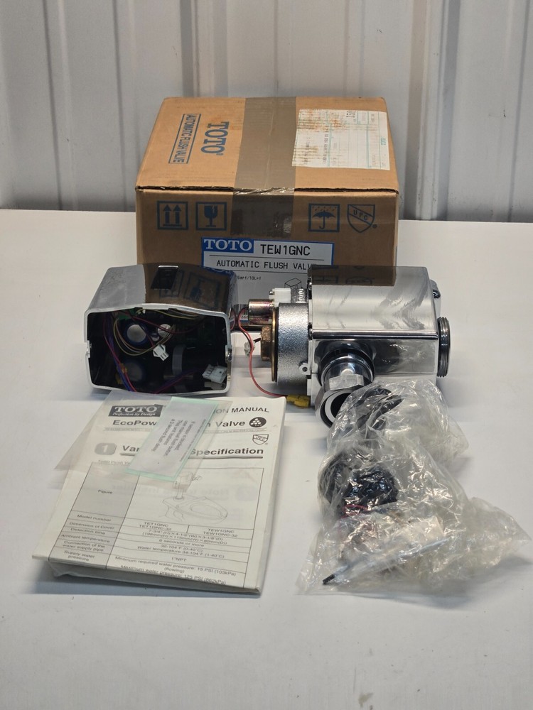 TOTO’S TEW1GNC ECOPOWER FLUSHVALVES Sensor Toilet Flush Valve 3.5 gpf NEW d23