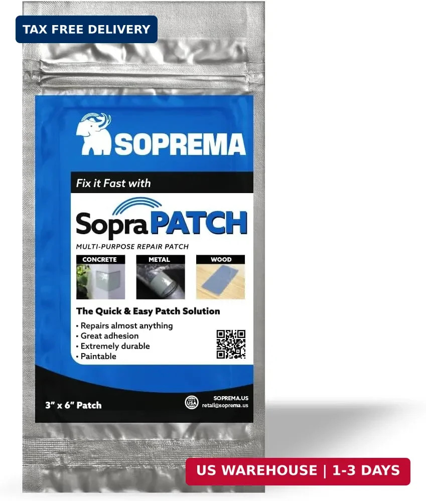 Fiberglass Reinforced Repair Patch – UV-Curing Peel & Stick Patch for Holes, Den
