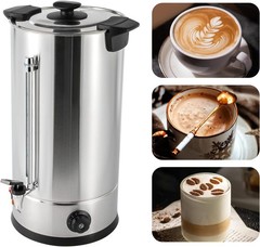 25L/6.6gal Tea Urn Coffee Commercial Grade Stainless Steel Electric Kettle Hot