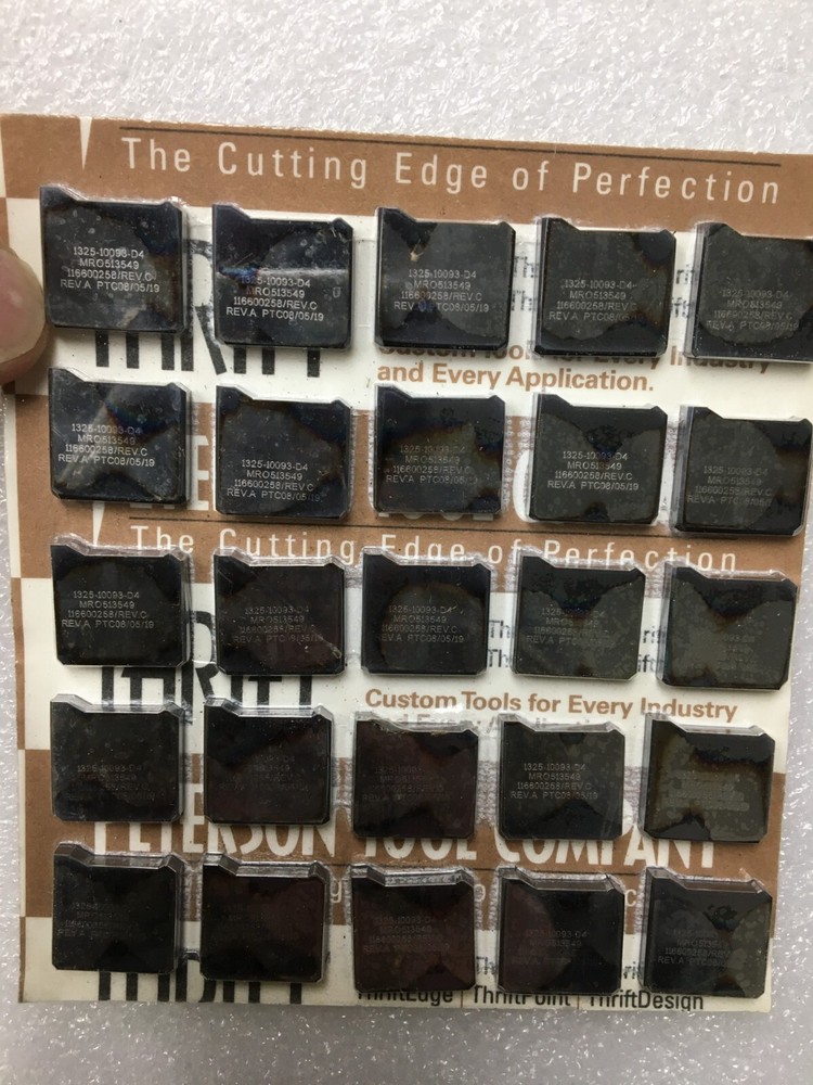 PETERSON TOOL 513549 1325-10093-D4 INSERTS 5 PCS