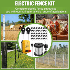 Electric Fence for Preventing Animals Intruding 2 Mile 110VAC 0.25 Joule Electri
