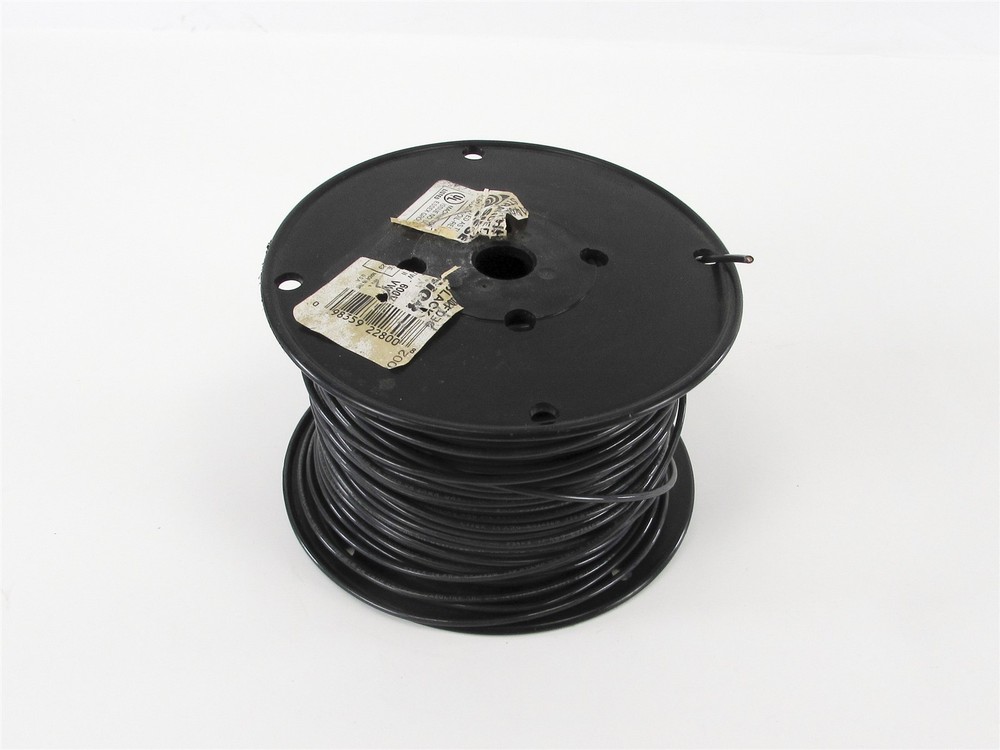 NOS 350ft Spool Superior Essex 14 AWG Single Conductor THHN 19 Strand Wire Black