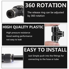 5/16 Push to Connect Fittings Kit – 5/16 Inch Tube OD x 1/8 Inch NPT Thread M…