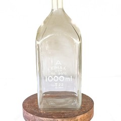 Kimble Kimax 28040-1000 Class A 1L 1000mL Square Volumetric Flask No Stopper