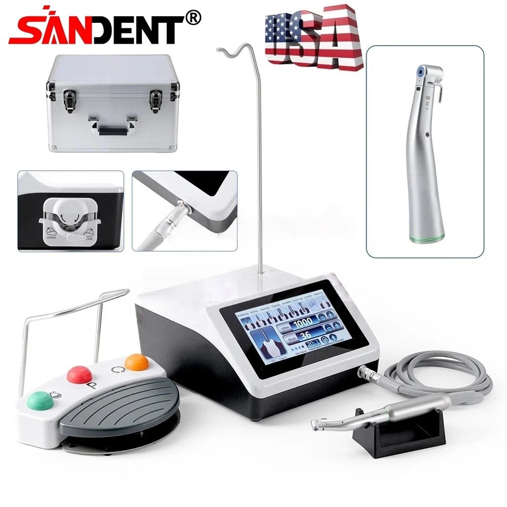 Dental Implant Motor System Surgical Brushless w/ 20:1 Fiber Optic Contra Angle