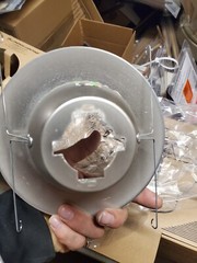Lot of 1 Lithonia Lighting 6″ Nickel Open Shallow Trim CO1BN Recessed Ceiling