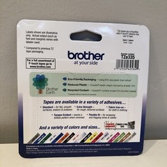 Brother 1/2″ White on Black Tape TZe-335