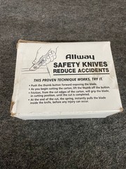 12Pk Allway Tools SRK-B6 Aluminum Self-Retracting Safety Knife w/ 6 Blades