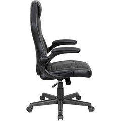 Racing/Gaming Chair Mid Back Synthetic Leather Black/Gray