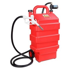 Fuel Caddy 16 Gallon Portable Fuel Tank 12V DC Electric Transfer Pump 3.7GPM
