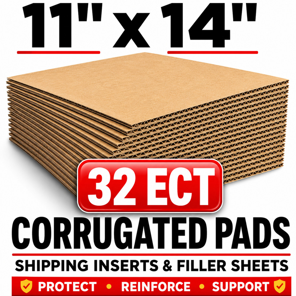 11 x 14 Corrugated Cardboard Pads Inserts Filler Sheets 32 ECT Shipping Boards