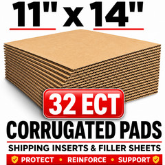 11″x14″ Corrugated Cardboard Pads Inserts Sheets 32 ECT Mailer Stiffeners