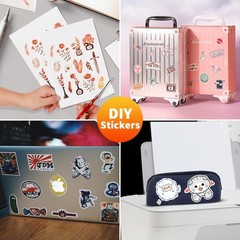 Printable Sticker Paper – 100 Sheets 8.5 x 11 Full Sheet Labels, Matte Self A…