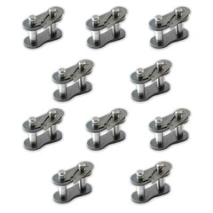 #60H Heavy Duty Roller Chain Connecting Links (10 Pack) Carbon Steel