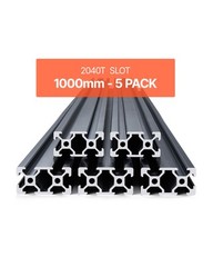 VEVOR 5PCS 39.4 in (1000 mm) T Slot 2040 Aluminum Extrusion Anodized Linear Rail
