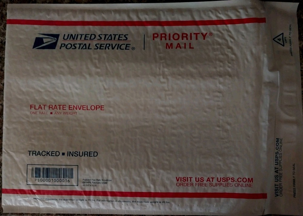 Bubble Wrap USPS Flat Rate Envelope United States Postal Service Padded 10×12