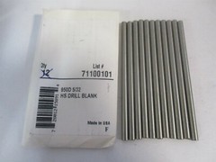(950D 5/32) 5/32″ x 3-1/8″ OAL Bright HSS Long Drill Blank – Pack of 11