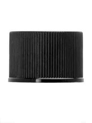 32oz Fluorinated Natural HDPE Cylinder Bottle 28/410 With Black Ribbed Cap