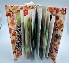 Small Junk Journal Deer And Mushroom 6x 4.5 Inches With Coffee Dyed Paper