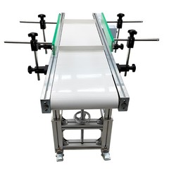 59”x11.8″ Belt Conveyor Transportation Machine Double Fence Load 66-88Lbs 110V