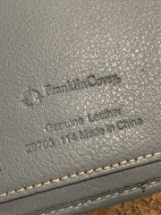 VTG Franklin Covey Lt Blue Pebble Leather Horse Bit Latch 8 X 6 Planner/Wallet