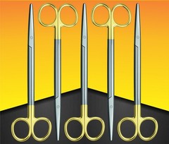 Set of 5 TC Metzenbaum Scissors 7 Inches 180 mm Straight Surgical Medical Tools