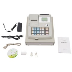Electronic Cash Register Cash Management POS System LED 48 Keys with Drawer Box