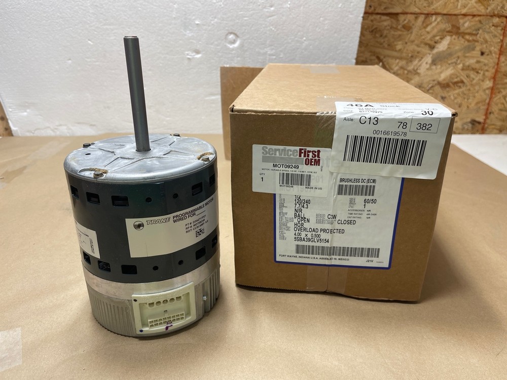 OEM Trane ECM Variable Blower Motor Brushless MOT09249 1/2HP