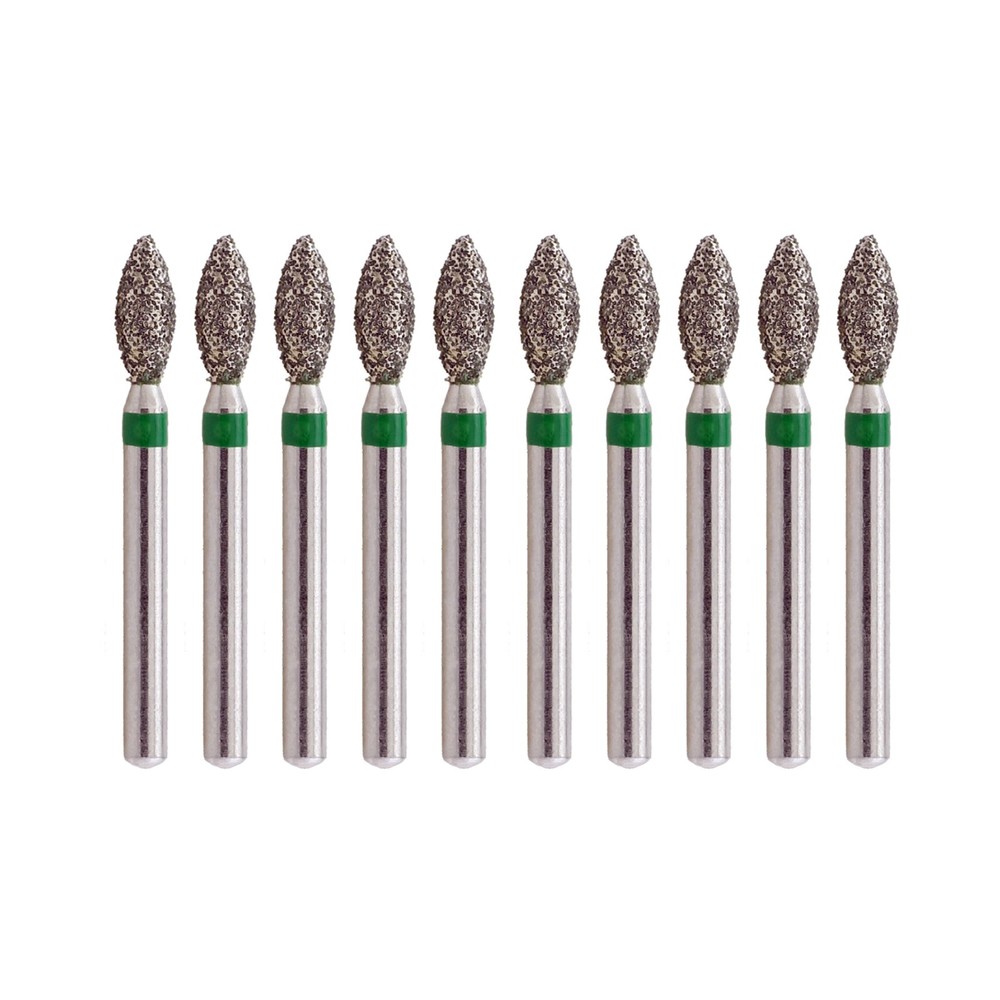 Dental Diamond Burs FG 368/023C Pointed Football Coarse Green For High Speed Bur