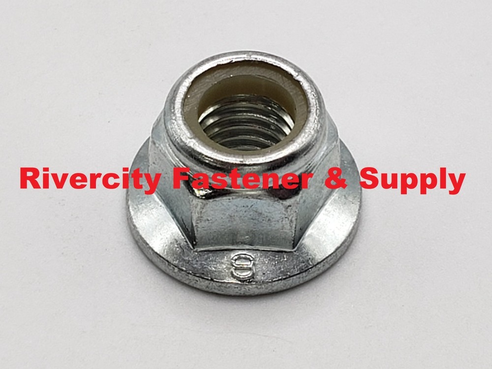 M10-1.5 Flange Nylon Insert Lock Nuts M10 x 1.5 Nuts 10mm x 1.5 Nut M10 x 1.5