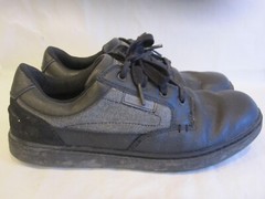 Skechers WORK Slip Resistant/Air Cooled/Memory Foam Black Leather Shoes Men’s 9