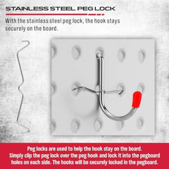Ultimate 121-Piece Pegboard Hooks Set, Pegboard Accessories with Metal Hooks, Du