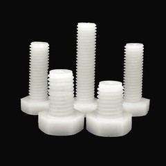 US Stock 50pcs M4 x 12mm Hex Nylon screws hex bolts screws White