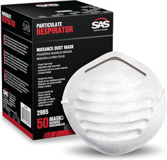 SAS Safety Nuisance Dust Mask 50 Pack Adjustable Respiratory Protection Masks