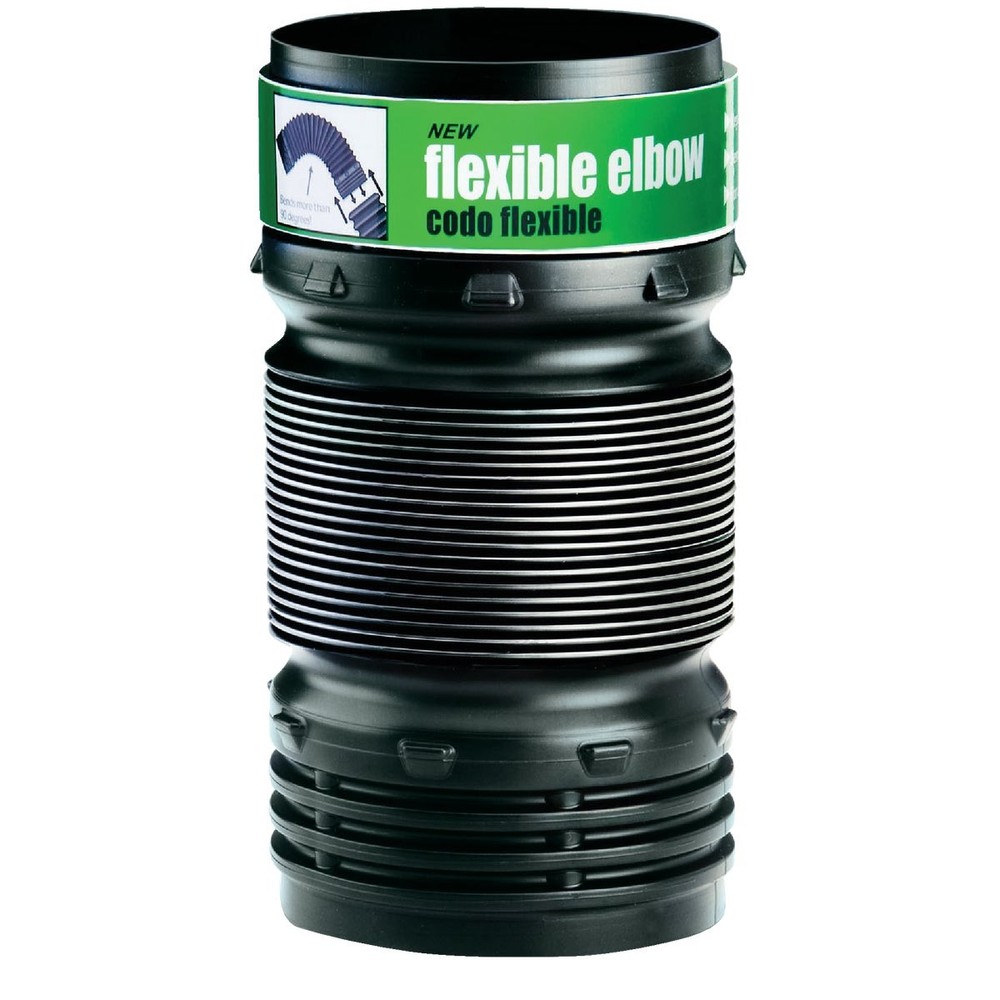 Amerimax Flex-Drain 4 In. Elbow Flex-Drain Flexible Coupler 57010 Amerimax