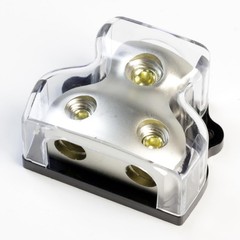 2 Way 0/2/4 Gauge In 4/8/10 Gauge Out Amp Power Distribution Fuse Block For Car