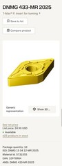 SANDVIK | DNMG 15 04 12-MR 2025 |Turning Insert | Sweden | NEW | 10-Pack