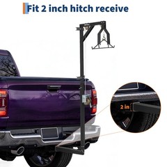 500LBS Hitch Mount Deer Hoist with Winch Gambrel & 360° Swivel Lifting Platform