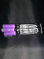 NEW Hubert Fine Point Wet Erase Purple Marker 3 Pk