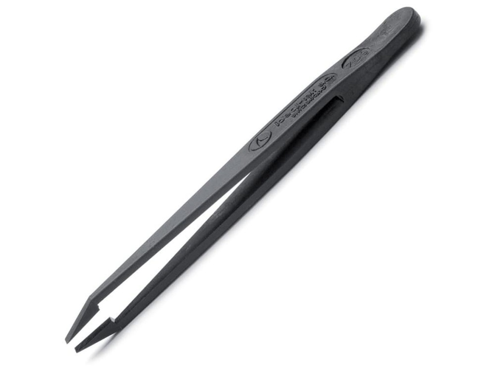 Techni-Pro 10063009 – 4.53′ Full Plastic Tweezers, Carbon Fiber, Very Fine,