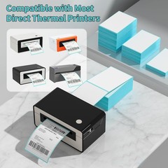4″x6″ Fanfold Direct Thermal Shipping Labels Perforated for Zebra Rollo Printer