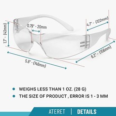 12 Pack Pair Protective Safety Glasses Clear Lens Eyewear Anti Scratch Work UV