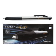 Pentonic Retractable Gel Pens 10 Count Black Ink 0.7mm Fine Point Smooth Writing
