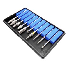 10 Pcs Dental Lab Polishing Bur Drills Tungsten Steel Carbide Burs Burrs 2.35MM