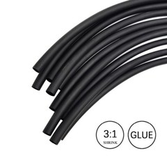 3:1 Heat Shrink Tubing Tube Black and Clear Glue Waterproof Dual Wall Wires Wrap