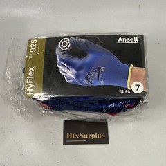 (12 Pair) Hyflex 11-925 Nitrile Oil-Repellant Gloves, Work on Touchscreen, Small