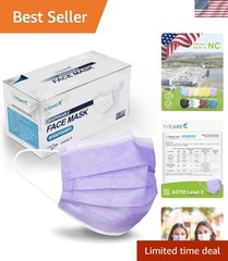 Disposable Face Masks, 3-Ply ASTM Level 3 Medical Grade, FSA/HSA Eligible, Br…